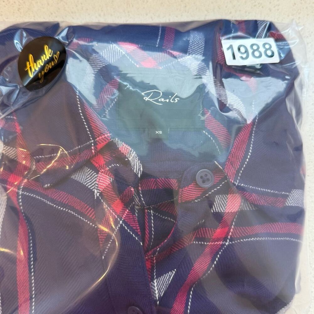 Rails Plaid Button Down Top - image 7